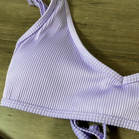 5 for $25 Zaful ribbed bikini swimsuit lavender - Picture 5 of 7